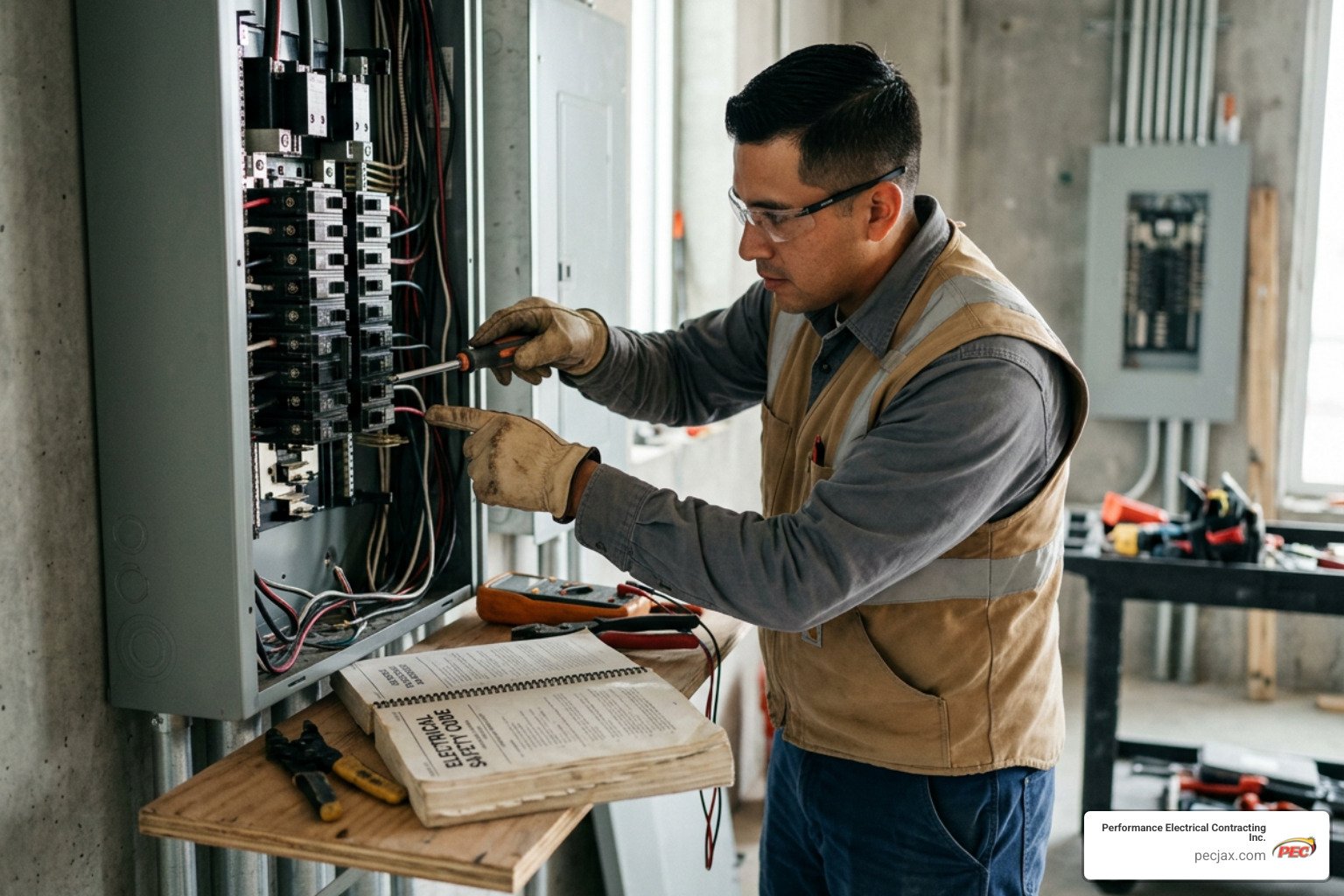 electrical safety codes officer inspecting high-voltage switchgear electrical safety codes officer inspecting high-voltage switchgear